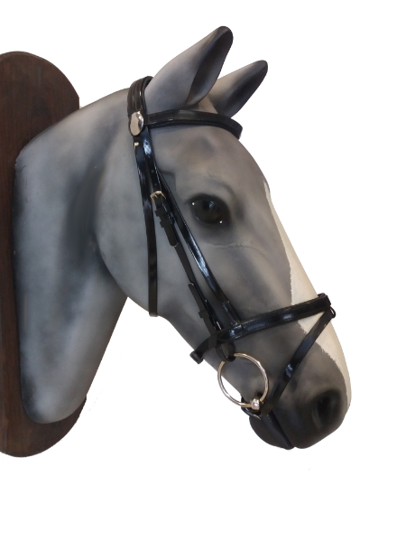 English biothane bridle with rubber reins